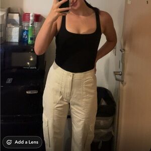 Abercrombie Cream Cargo Pants